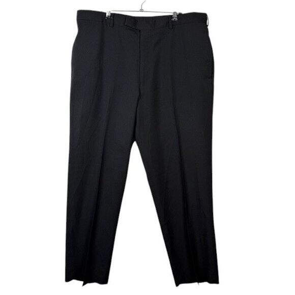 Perry Ellis Washable Dress Slacks Trousers Black Flat Front Size 36x30 - Picture 1 of 12